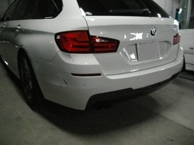 BMW 5シリーズ　宇都宮市から板金塗装修理でのご来店です。